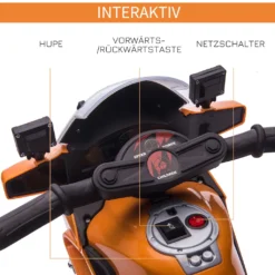 HOMCOM Kinder Polizei Elektromotorrad Polizeimotorrad Elektroauto Kinderwagen Für 18 Bis 36 Monaten Mit 2 Scheinwerfer Polizeilichter Elektroquad Orange+Schwarz 69 X 39 X 43 Cm 14 HOMCOM Kinder Polizei Elektromotorrad Polizeimotorrad Elektroauto Kinderwagen Für 18 Bis 36 Monaten Mit 2 Scheinwerfer Polizeilichter Elektroquad Orange+Schwarz 69 X 39 X 43 Cm -Homcom 2792ac337fad7e8527c63e27fa4dafc7