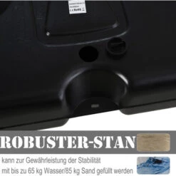 HOMCOM Mobiler Basketballständer Basketballkorb Mit Ständer Höhenverstellbar, Stahl+Kunststoff, Schwarz, 90 X 165 X 302-352 Cm -Homcom 27956515 4