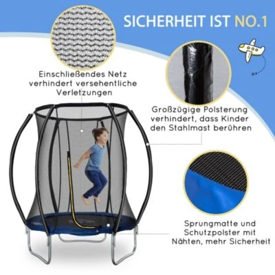 HOMCOM Trampoline Mit Sicherheitsnetz 3 HOMCOM Trampoline Mit Sicherheitsnetz