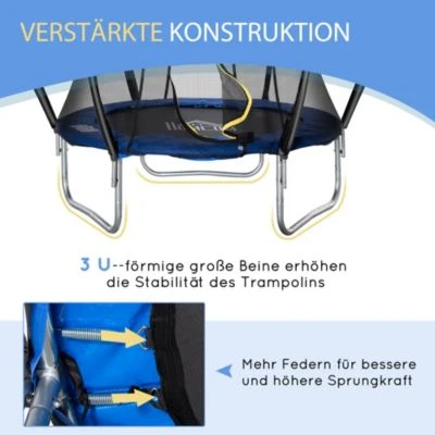 HOMCOM Trampoline Mit Sicherheitsnetz 4 HOMCOM Trampoline Mit Sicherheitsnetz – Bild 2