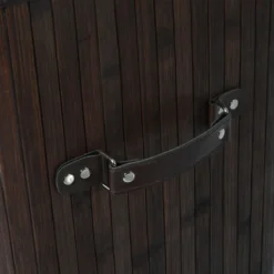 HOMCOM Wäschekorb, Wäschebox, Wäschesammler Mit Deckel, Segeltuchsack, Bambus , Faltbar, 72L, Dunkelbraun, 40 X 30 X 60 Cm -Homcom 28a1c9643e1804a94dd483908f993b6f