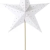 HOMCOM Tischlampe Stern Weihnachtsstern Lampe Papierstern Lampe Tischleuchte 5 Zacken 71 Cm Leuchtstern Weihnachtsdekoration Weiß+Gold -Homcom 28dd64cd82e6688ed43332b6877fee9b