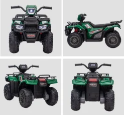 HOMCOM Elektro Kinderquad, Elektro-Quad Mit LED Und Musik, Elektroauto, Kinderfahrzeug Für Kinder Ab 3 Jahren, Kindermotorrad, Schwarz+Grün, 88 X 45 X 50 Cm 18 HOMCOM Elektro Kinderquad, Elektro-Quad Mit LED Und Musik, Elektroauto, Kinderfahrzeug Für Kinder Ab 3 Jahren, Kindermotorrad, Schwarz+Grün, 88 X 45 X 50 Cm -Homcom 2b9022359dbcb802876fc32310661370