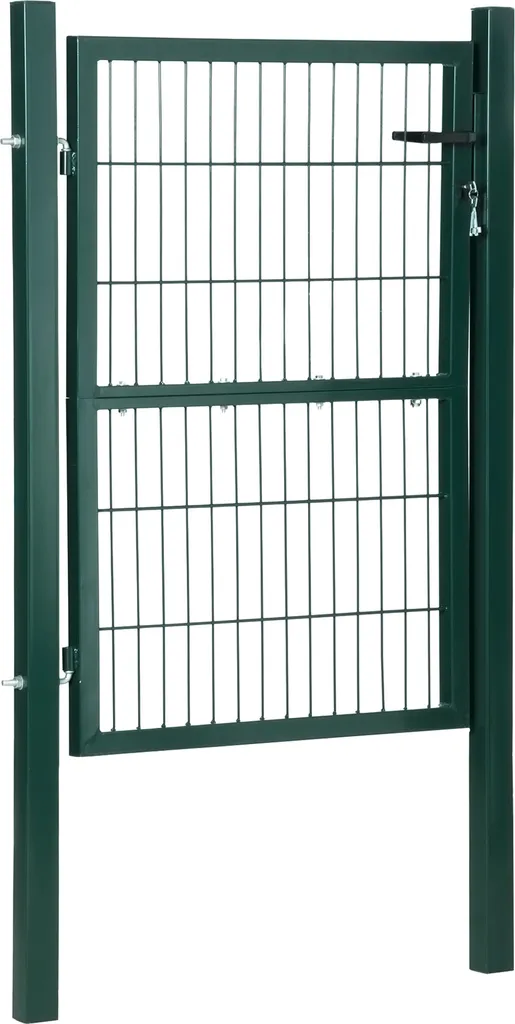 HOMCOM Gartentor Gartentür Zauntor Hoftür Aus Stahl Mit Griff Schloss Und Schlüsseln 97 X 170 Cm Grün 3 HOMCOM Gartentor Gartentür Zauntor Hoftür Aus Stahl Mit Griff Schloss Und Schlüsseln 97 X 170 Cm Grün