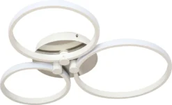 HOMCOM Deckenleuchte Wohnzimmerlampe Schlafzimmerlampe Deckenlampe Moderne Flurlampe Esszimmerlampe, Metall, Aluminium, Acryl, 56 X 47 X 8 Cm