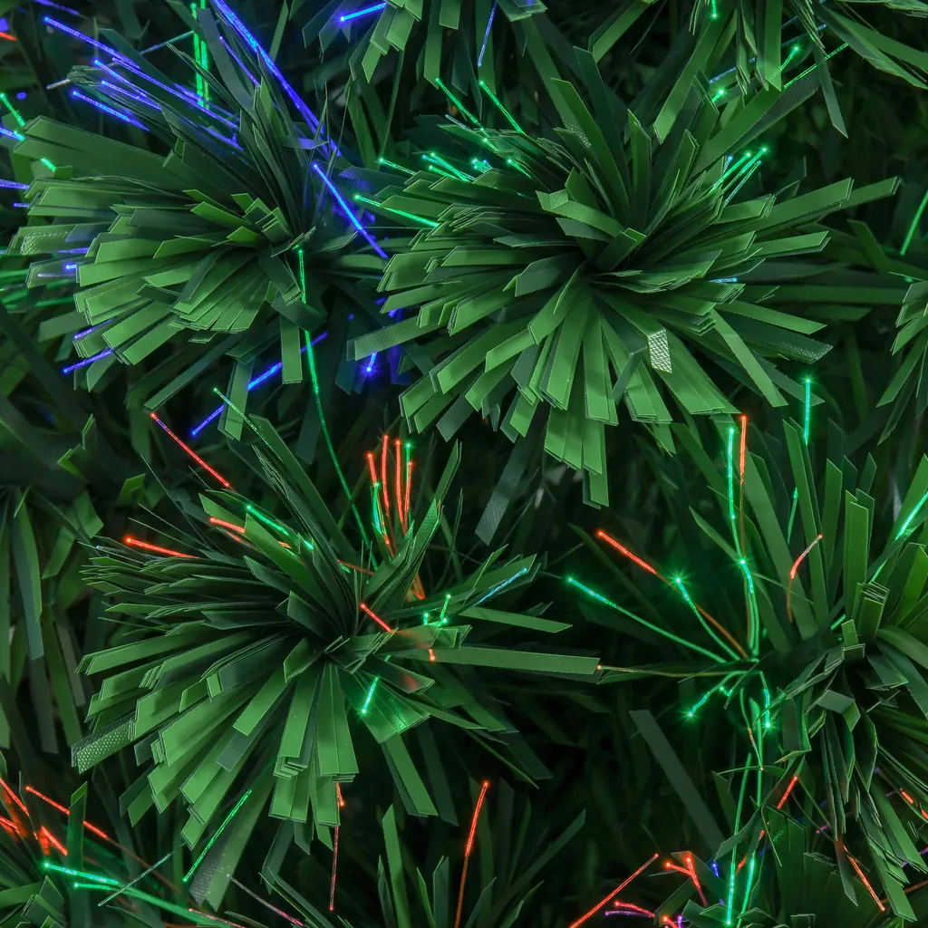 HOMCOM Weihnachtsbaum 0,9 M Christbaum Kunsttanne 90 Äste Mit LED-Lichtern Anti-Rutsch-Pads Zerlegbar Glasfaser-Farbwechsler PVC Metall Grün 45 X 45 X 90 Cm 10 HOMCOM Weihnachtsbaum 0,9 M Christbaum Kunsttanne 90 Äste Mit LED-Lichtern Anti-Rutsch-Pads Zerlegbar Glasfaser-Farbwechsler PVC Metall Grün 45 X 45 X 90 Cm – Bild 8