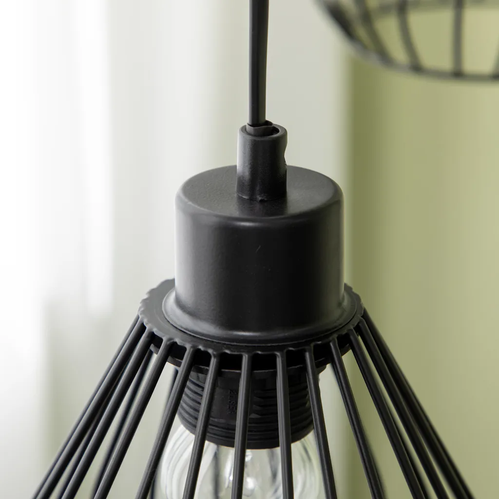 HOMCOM Stehlampe 3 Flammig, 40 W Stehleuchte Mit Käfig Lampenschirmen, E27 Fassung, Industrielle Standlampe, Exkl. Leuchtmittel, Für Wohnzimmer, Schlafzimmer, Schwarz 10 HOMCOM Stehlampe 3 Flammig, 40 W Stehleuchte Mit Käfig Lampenschirmen, E27 Fassung, Industrielle Standlampe, Exkl. Leuchtmittel, Für Wohnzimmer, Schlafzimmer, Schwarz – Bild 8