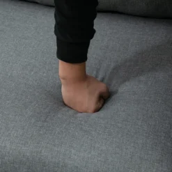 HOMCOM Ecksofa Mit Schlaffunktion Stauraum Eckcouch Mit Bettkasten Chaiselongue Schlafsofa Stoffsofa L-Form Leinen-Touch Hellgrau 211,5 X 146 X 85 Cm -Homcom 2fea24a808d9c45efc7198e5119266e5