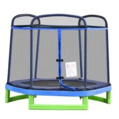 HOMCOM Kinder Trampolin Mit PE Netz