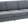 HOMCOM Polstersofa 3-Sitzer Sofa Stoffsofa Sitzmöbel Fernsehsessel Kissen Armlehne Leinen Dunkelgrau 200 X 82 X 78 Cm -Homcom 30aee22a50372090a0c934ad7b5c9ba5