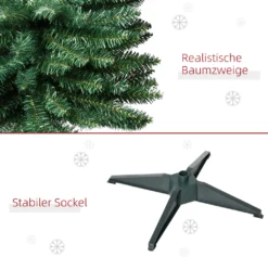 HOMCOM Weihnachtsbaum Tannenbaum Mit Kunststoffständer 390 Spitzen Grün Ø 55 X H180 Cm -Homcom 30f6902a43fa5becd7145148b96d2229