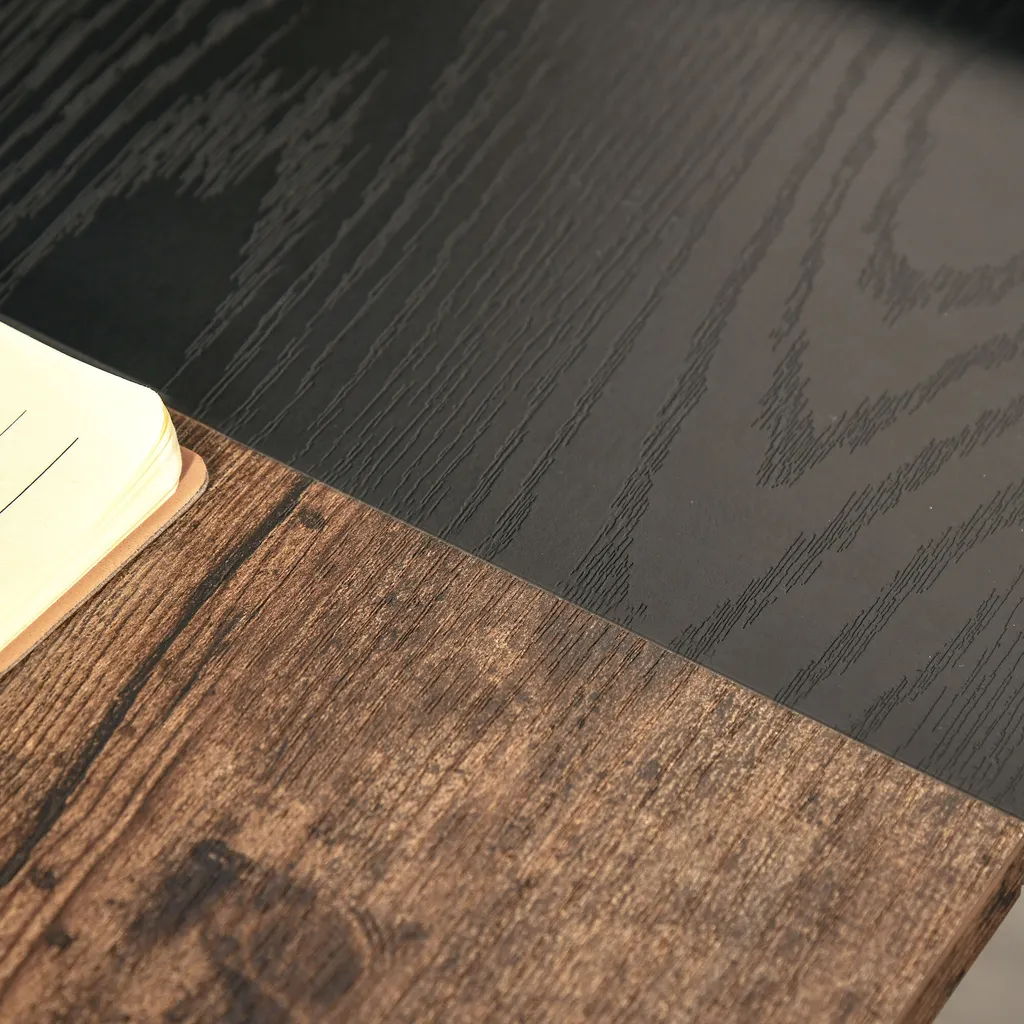 HOMCOM Computertisch Schreibtisch PC Tisch Bürotisch Industriestil Spanplatte Metall Rustikales Braun+Schwarz 120 X 60 X 73,5 Cm 10 HOMCOM Computertisch Schreibtisch PC Tisch Bürotisch Industriestil Spanplatte Metall Rustikales Braun+Schwarz 120 X 60 X 73,5 Cm – Bild 8