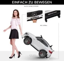 HOMCOM Kinderfahrzeug Elektroauto Fernbedienung MP3 3–8 Jahre PP Weiß 115 X 70 X 55 Cm -Homcom 3158b88de6da7e02db903cbaeaeca3e8