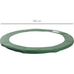 HOMCOM Trampolin Randabdeckung Sicherheitsnetz Wetterplane 8ft 10ft 12ft 15ft Randabdeckung: Ø 305cm-Grün(Trampolin Nicht Enthalten) -Homcom 3304521 3