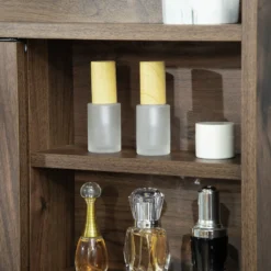 HOMCOM Schminktisch Frisiertisch Modern Kosmetiktisch Mit Spiegel Schublade Schlafzimmer Spanplatte Walnuss 60 X 45 X 134 Cm -Homcom 33eddfcc1f416c75d2a804032b9fbead