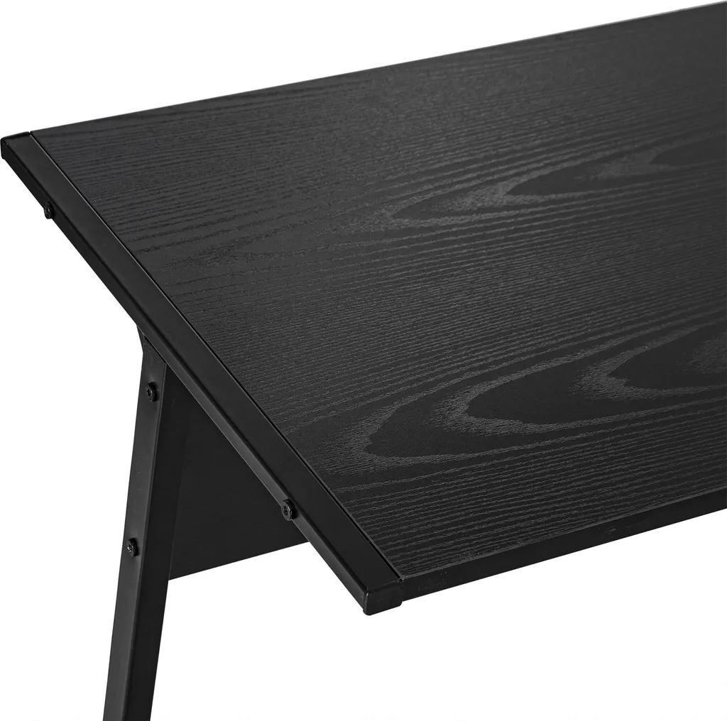 HOMCOM L-Form Computertisch Eckschreibtisch Arbeitstisch Minimalistisch Spanplatte Metall Platzsparender Gaming PC Workstation Für Home-Office Schwarz 112,5L X 152B X 74H Cm 9 HOMCOM L-Form Computertisch Eckschreibtisch Arbeitstisch Minimalistisch Spanplatte Metall Platzsparender Gaming PC Workstation Für Home-Office Schwarz 112,5L X 152B X 74H Cm – Bild 7