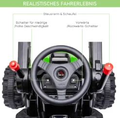 HOMCOM Kinder Elektrobagger Sitzbagger Für Kinder Aufsitzbagger Geländewagen Traktor Elektrisch Zum Fahren Mit Musik Schaufel Armen 3–5 Jahre PP-Kunststoff Stahl Grün 132 X 62 X 65 Cm 12 HOMCOM Kinder Elektrobagger Sitzbagger Für Kinder Aufsitzbagger Geländewagen Traktor Elektrisch Zum Fahren Mit Musik Schaufel Armen 3–5 Jahre PP-Kunststoff Stahl Grün 132 X 62 X 65 Cm -Homcom 36cd414b20f4b66f4c650a03dffc898c