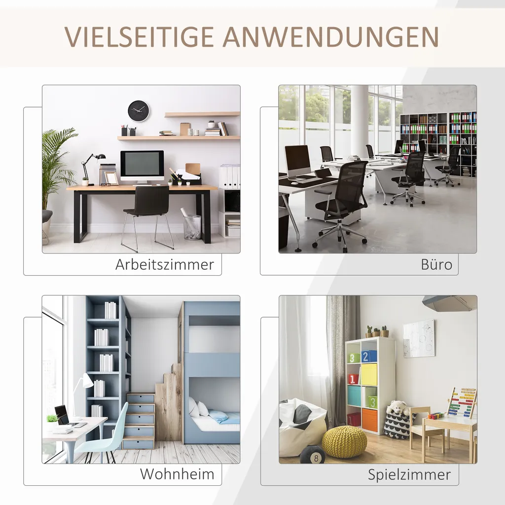 HOMCOM 2-IN-1Schreibtisch Bücherregal Computertisch Bürotisch Mit Schubladen Und Rollen Spanplatte Metall Schwarz Rustikales Braun 140 X 60 X 122 Cm 8 HOMCOM 2-IN-1Schreibtisch Bücherregal Computertisch Bürotisch Mit Schubladen Und Rollen Spanplatte Metall Schwarz Rustikales Braun 140 X 60 X 122 Cm – Bild 6