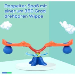 HOMCOM Kinder Gartenwippe 360° Drehbare Wippe Karussellwippe Für 3-8 Jahre Kunststoff Mehrfarbig 126 X 39,5 X 66 Cm 11 HOMCOM Kinder Gartenwippe 360° Drehbare Wippe Karussellwippe Für 3-8 Jahre Kunststoff Mehrfarbig 126 X 39,5 X 66 Cm -Homcom 39634170 5