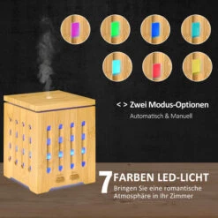 HOMCOM Aroma-Diffusor Mit Einem Gehäuse Aus Bambus 10,2 Cm X 10,2 Cm X 13 Cm -Homcom 39634191 4