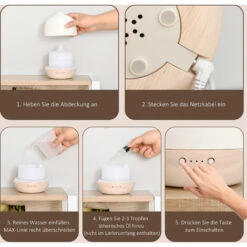 HOMCOM Aroma-Diffusor Mit LED-Lichtern 12,7 Cm X 12,7 Cm X 12,9 Cm -Homcom 39634258 5