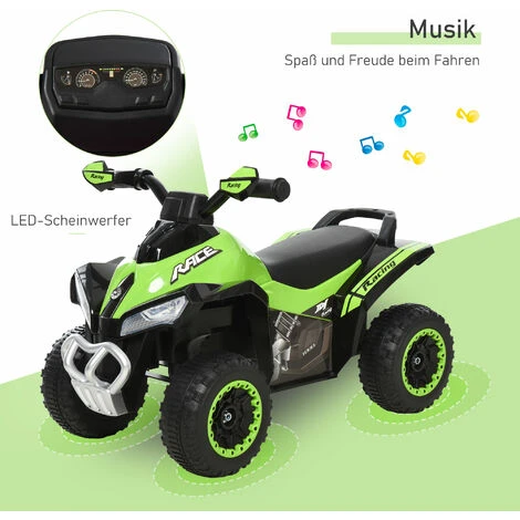 HOMCOM Kinder Rutschauto Tretauto Mit Füßen Rutschen Kinderauto Kinderfahrzeug Für 18-36 Monate Licht Musik Kunststoff Stahl Grün 67,5 X 38 X 44 Cm 6 HOMCOM Kinder Rutschauto Tretauto Mit Füßen Rutschen Kinderauto Kinderfahrzeug Für 18-36 Monate Licht Musik Kunststoff Stahl Grün 67,5 X 38 X 44 Cm – Bild 4