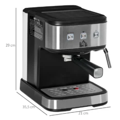 HOMCOM Espressomaschine Kaffeemaschine Aus Edelstahl Siebträgermaschine Mit Milchschäumer 1,5L Wassertank 15 Bar Für Espresso Cappuccino Latte Milchkaffee 850 W 17 HOMCOM Espressomaschine Kaffeemaschine Aus Edelstahl Siebträgermaschine Mit Milchschäumer 1,5L Wassertank 15 Bar Für Espresso Cappuccino Latte Milchkaffee 850 W -Homcom 3bf653cefb9d8600b5a01d6d2e98ca77