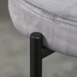 HOMCOM 4er-Set Esszimmerhocker Stapelhocker Küchenhocker Barhocker Velvet-Touch Modern Küche Esszimmer Polyester Stahl Grau 41,5 X 41,5 X 46 Cm -Homcom 3d9838a7a744dd25037e06e611c554fe