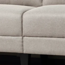 HOMCOM Doppelsofa 2-Sitzer Sofa Loveseat Stoffsofa Mittelalterlicher Stil Wohnzimmer Schlafzimmer Leinen-Touch Gummiholz Beige 202 X 72 X 91 Cm -Homcom 3f188f37ea6c8b37be26ddf80b0e0054