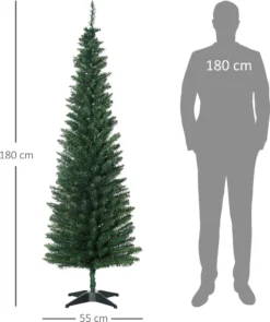 HOMCOM Weihnachtsbaum Tannenbaum Mit Kunststoffständer 390 Spitzen Grün Ø 55 X H180 Cm -Homcom 3f6a323da986690bf9d441bead69c457