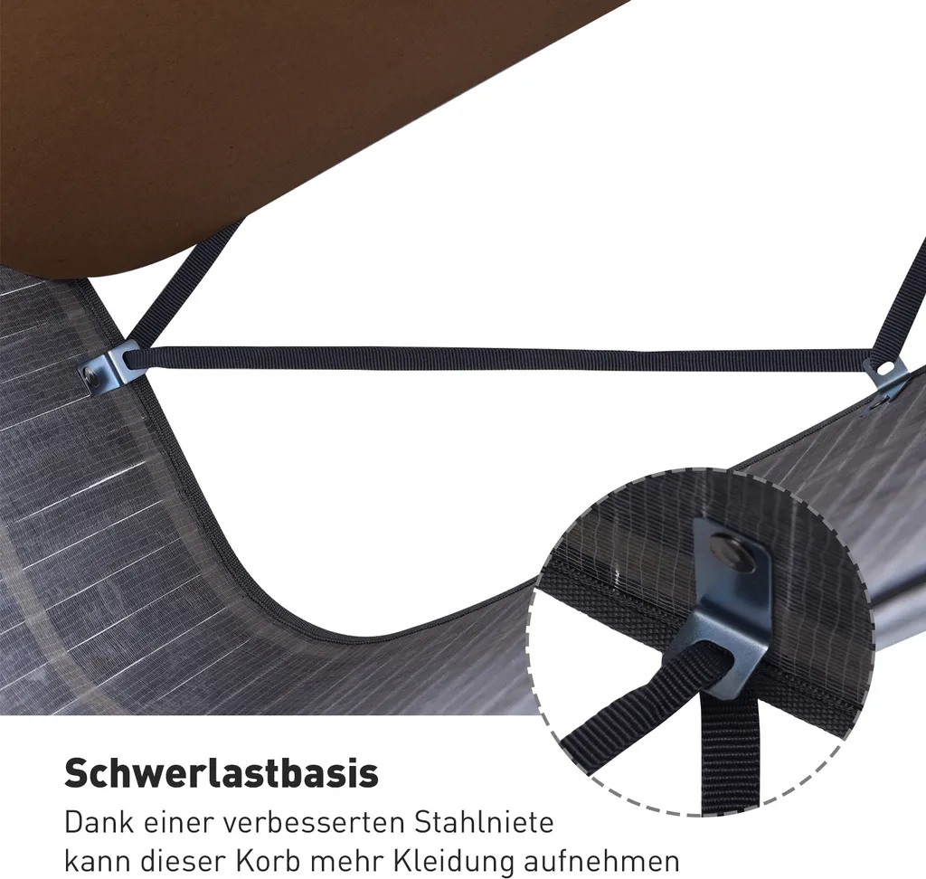 HOMCOM Wäschekorb Wäschebox Wäschesammler Mit Deckel Segeltuchsack Waschbarem Wäschesack Mit Griffen Segeltuch + Bambus Grau100L 52 X 32 X 63 Cm 7 HOMCOM Wäschekorb Wäschebox Wäschesammler Mit Deckel Segeltuchsack Waschbarem Wäschesack Mit Griffen Segeltuch + Bambus Grau100L 52 X 32 X 63 Cm – Bild 5