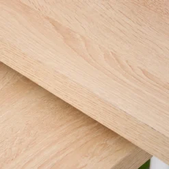 HOMCOM Eckschreibtisch Küchentisch L-Formen Schreibtisch Mit Ablagen Winkelschreibtisch PC-Tisch Computertisch Bürotisch360° Drehbar MDF Eisen Weiß+Eiche 220 X 55 X 76 Cm -Homcom 4099c4c1057fc5b367c4f46b90ea507e