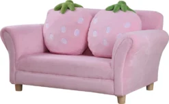 HOMCOM Kindersofa Kindersessel Sofa Couch Kinder Stuhl Kinderzimmer Softsofa Doppelsofa Einzelsofa(Erdbeersofa) -Homcom 44de859a47de0331919fceb3bd5d5eb6