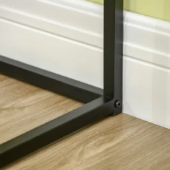 HOMCOM Eckschreibtisch, Platzsparender Arbeitstisch, Schreibtisch Mit Anti-Rutsch-Matt, Computertisch Im Industriedesign, Metall, Braun, 80 X 80 X 77,5 Cm -Homcom 46de731f0ec58c88583a6ddbd1137af4