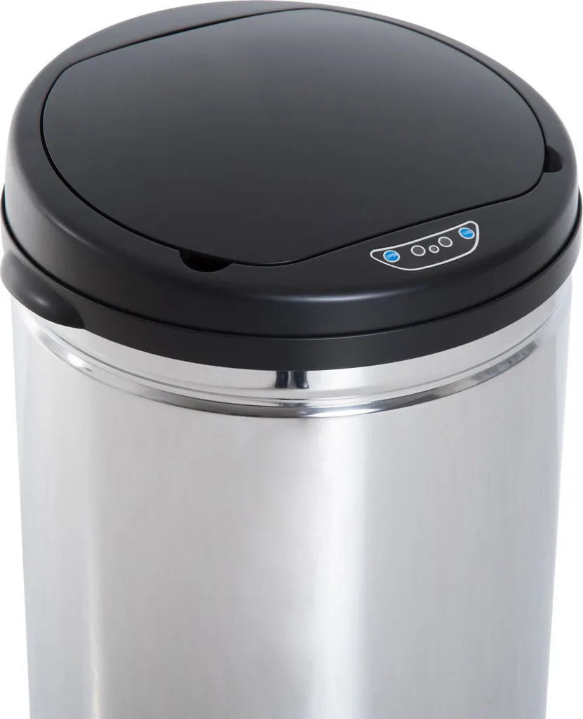 HOMCOM Edelstahl Automatik Sensor Mülleimer Abfalleimer IR Sensor Mit/ohne Inneneimer Rund 50 L 10 HOMCOM Edelstahl Automatik Sensor Mülleimer Abfalleimer IR Sensor Mit/ohne Inneneimer Rund 50 L – Bild 8