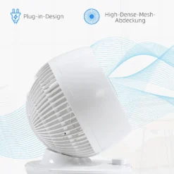 HOMCOM Tischventilator Umluftventilator 90° Kippfunktion 70° Oxidation 90° Schwenkbar Ventilator Lüfter 3 Geschwindigkeitsstufen ABS Kunststoff L Ø27 X 34H Cm 17 HOMCOM Tischventilator Umluftventilator 90° Kippfunktion 70° Oxidation 90° Schwenkbar Ventilator Lüfter 3 Geschwindigkeitsstufen ABS Kunststoff L Ø27 X 34H Cm -Homcom 4856d08bf9d12b7a3edfb387194628c7