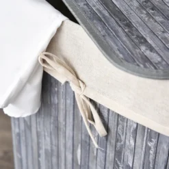 HOMCOM Wäschekorb, Wäschebox, Wäschesammler Mit Deckel, Segeltuchsack, Waschbarem Wäschesack, Mit Griffen, Bambus , Faltbar, 72L, Grau, 40 X 30 X 60 Cm -Homcom 48d85a269f65b58dba76d3c7f8340a3b