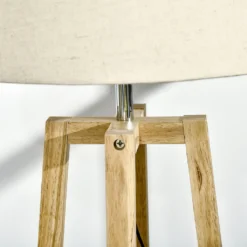 HOMCOM Stehlampe Mit 1 Tischlampe 2er-Set Nachttischlampe 149 Cm/68 Cm Höhe Stehleuchte Für Wohnzimmer Schlafzimmer Skandi-Design Weiß+Natur -Homcom 4a1429982b01ece1b662186e523b04dd