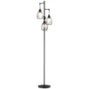 HOMCOM Stehlampe 3-flammige Retro Stehleuchte Dimmbare Lichtstärke Mit Tritt-Schalter Im Industrie-Design Standleuchte Wohnzimmerlampe Stahl Schwarz 30 X 30 X 170,5 Cm -Homcom 4c32a58f67ca7f8e593d539c975497cf