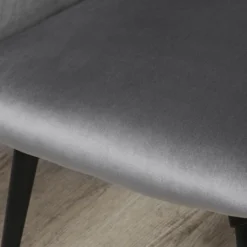 HOMCOM Esszimmerstuhl, Loungesessel Mit Armlehne, Akzentsessel Mit Samt-Optik, Max. 120 Kg Belastbar, Für Wohnzimmer, Schlafzimmer, Dunkelgrau -Homcom 4e0d1829b0bc34168786671fa890b90b