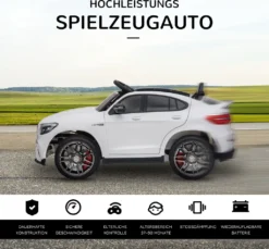 HOMCOM Kinderfahrzeug Elektroauto Fernbedienung MP3 3–8 Jahre PP Weiß 115 X 70 X 55 Cm -Homcom 4e1046168a309055ddec5d36380c20d9