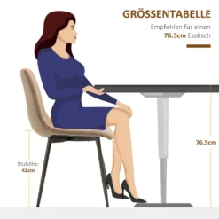 HOMCOM 2er Set Esszimmerstühle Küchenstuhl Essstühle Wohnzimmerstühle Polsterstühle Armlos Ergonomisch Im Skandi-Design Bezug Aus Leinen Stahl Hellbraun 47,5 X 55,5 X 77,5 Cm 17 HOMCOM 2er Set Esszimmerstühle Küchenstuhl Essstühle Wohnzimmerstühle Polsterstühle Armlos Ergonomisch Im Skandi-Design Bezug Aus Leinen Stahl Hellbraun 47,5 X 55,5 X 77,5 Cm -Homcom 4ef68e14c0dfc813c540cfd354301daf