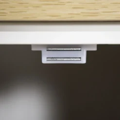 HOMCOM TV-Lowboard Fernsehschrank Mit 2 Schränken Und 2 Offenen Regalen TV Schrank Mit Kabelführungslöcher Unterschrank TV-Kommode Fernsehtisch Landhausstil Weiß+Natur 120 X 35 X 48cm -Homcom 500f3aeb614e3b88f2582b551fff9b29