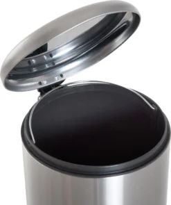 HOMCOM Treteimer Mit Inneneimer Pedal-Mülleimer Klappdeckel Abfallsammler Edelstahl Silber 30L -Homcom 5051a8351db3864d0261afa8ab2d6cb3