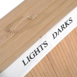 HOMCOM Wäschekorb Wäschebox Wäschesammler Mit Deckel Segeltuchsack Segeltuch + Bambus Natur 100L 52 X 32 X 63 Cm -Homcom 51c558e861a3027122736b33672b5189