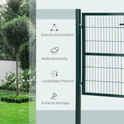 HOMCOM Gartentor Aus Stahl 97 X 170 Cm 11 HOMCOM Gartentor Aus Stahl 97 X 170 Cm -Homcom 53831352 5