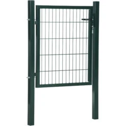 HOMCOM Gartentor Aus Stahl 97 X 150 Cm