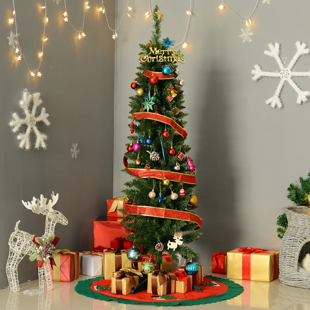 HOMCOM Weihnachtsbaum 1,5 M Christbaum Kunsttanne 294 Äste Zerlegbar PVC Grün ∅46 X 150 Cm 4 HOMCOM Weihnachtsbaum 1,5 M Christbaum Kunsttanne 294 Äste Zerlegbar PVC Grün ∅46 X 150 Cm – Bild 2