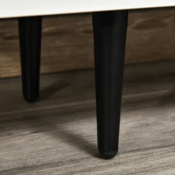 HOMCOM Fernsehtisch Fernsehschrank Mit Schubladen Regale Für 60'' Fernseher TV-Board Wohnzimmer Schlafzimmer Spanplatte Metallbeine Weiß 140 X 30 X 42 Cm -Homcom 58f4808c7172ccc8b60397a5ca8d2fdd