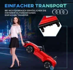 HOMCOM Kinder Elektroauto, Kinderauto Mit 2,4G Ferbedienung, Kinderfahrzeug Mit Hupe & Musik & Scheinwerfer, Elektrofahrzeuge Für Kinder Ab 3 Jahre, Rot -Homcom 59af9e9a4bfe8e70739fe165bb4bc1d9